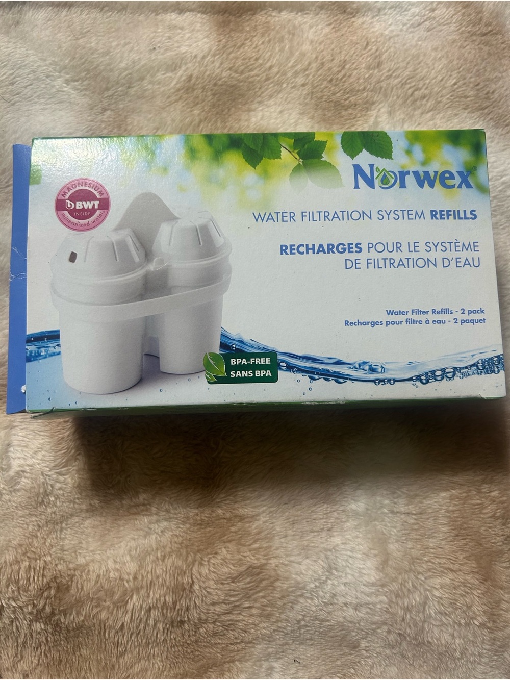 Norwex Water Filtration Refills - Blue and Green